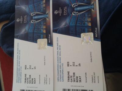 Entradas Categoria 1 Champions League Final 2016